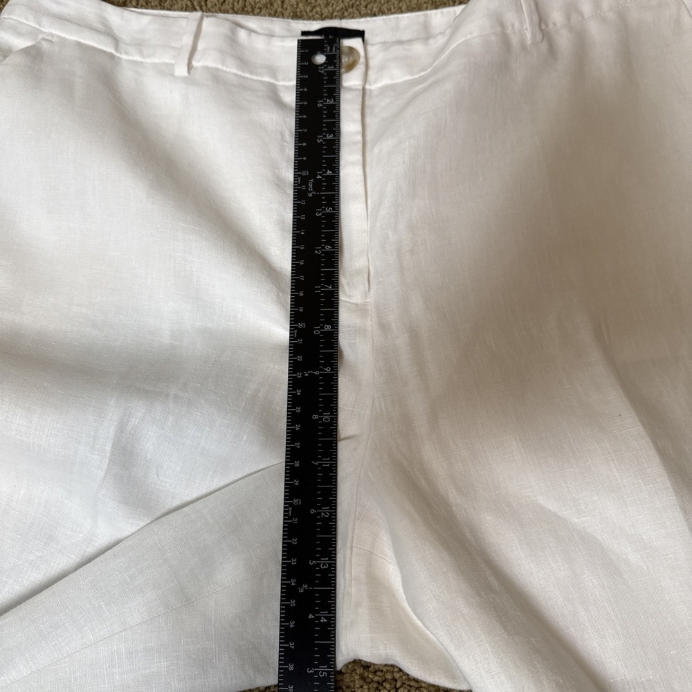 Talbots 100% Linen Southampton Pants Women's 16 White Partially Lined Coastal - Picture 6 of 10